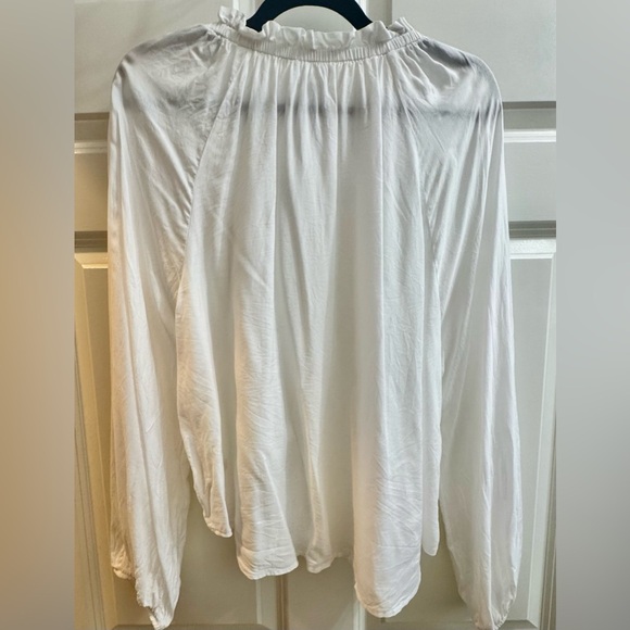 BELLA DAHL EUC Sz L Elegant White Women's Blouse - Picture 5 of 8